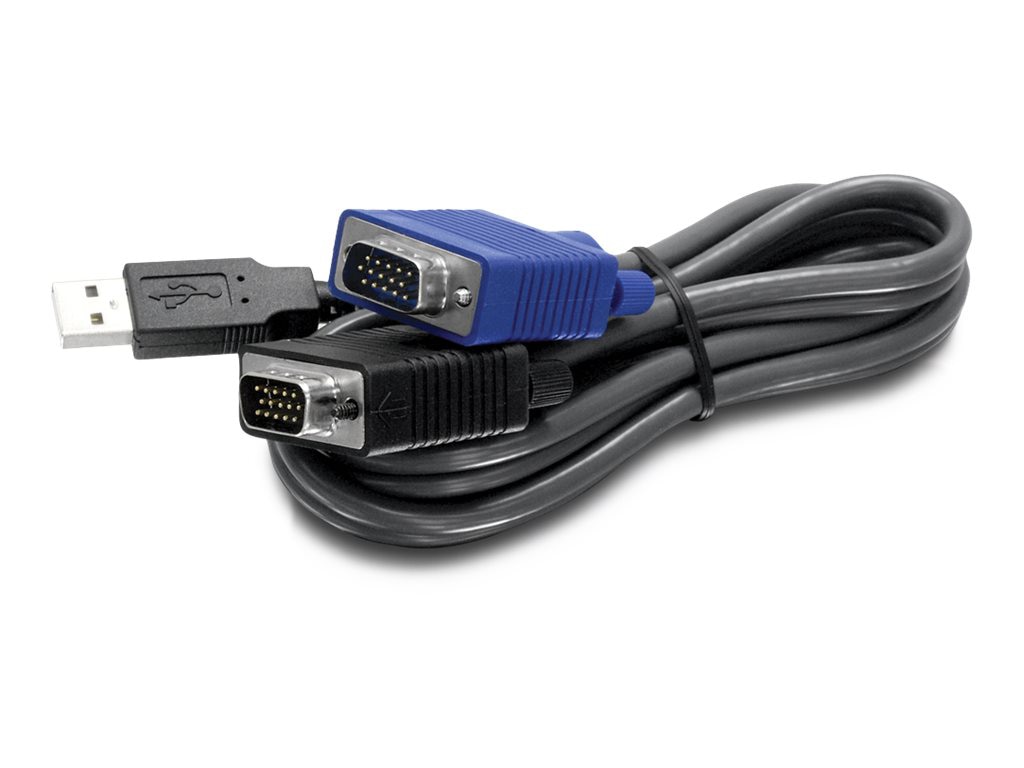 TRENDnet 2-in-1 USB VGA KVM Cable, 1.83m (6 Feet), VGA-SVGA HDB 15-Pin Male