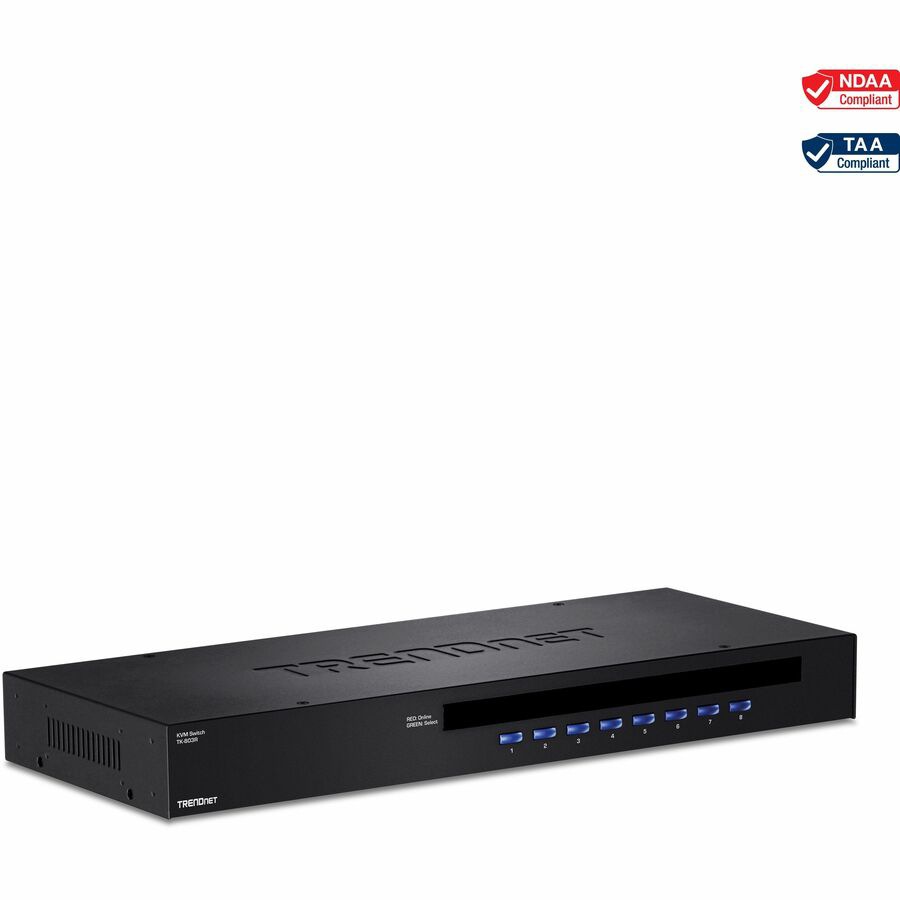 Thumbnail 6 of 8 for TRENDnet 8-Port USB/PS2 Rack Mount KVM Switch, TK-803R, VGA & USB Connection, Supports USB & PS/2 Connections, Device