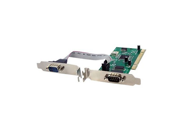 StarTech.com 2 Port PCI RS232 Serial Adapter Card w/ 16950 UART - Dual Voltage - serial adapter