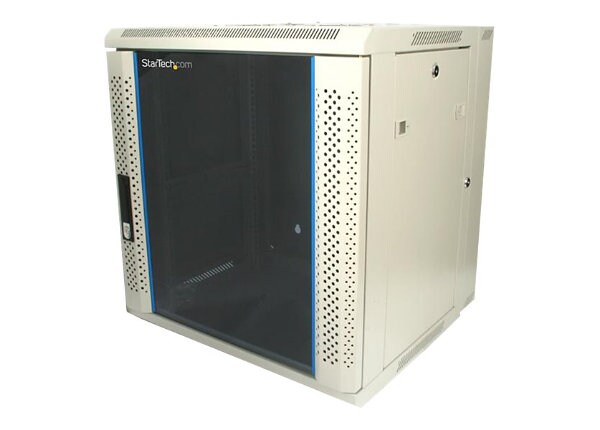 StarTech.com 12U 19in Hinged Wall Mount Server Rack Cabinet w/ Vented Glass
