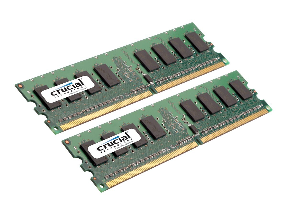 Crucial - DDR2 - 4 GB: 2 x 2 GB - DIMM 240-pin - unbuffered