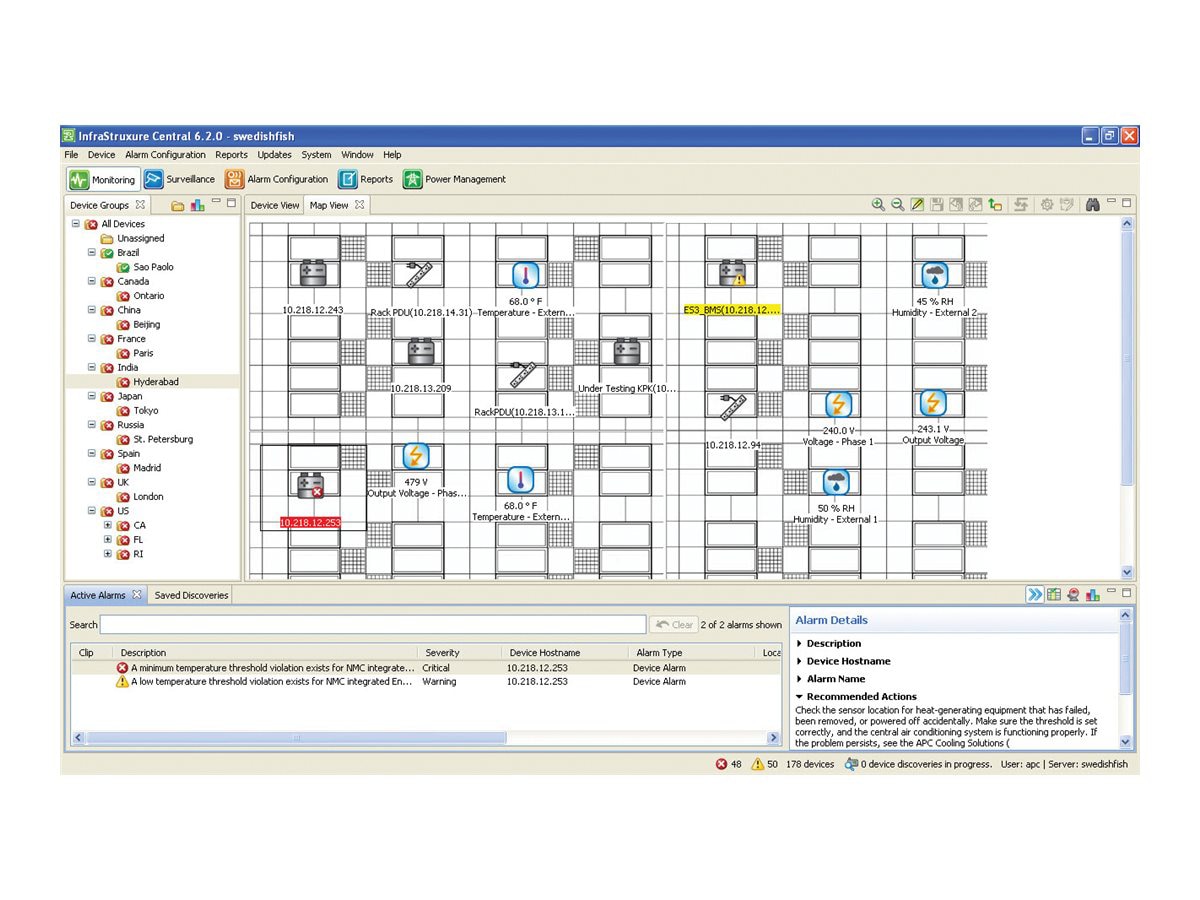 APC by Schneider Electric StruxureWare Data Center Expert - License - 25 Node