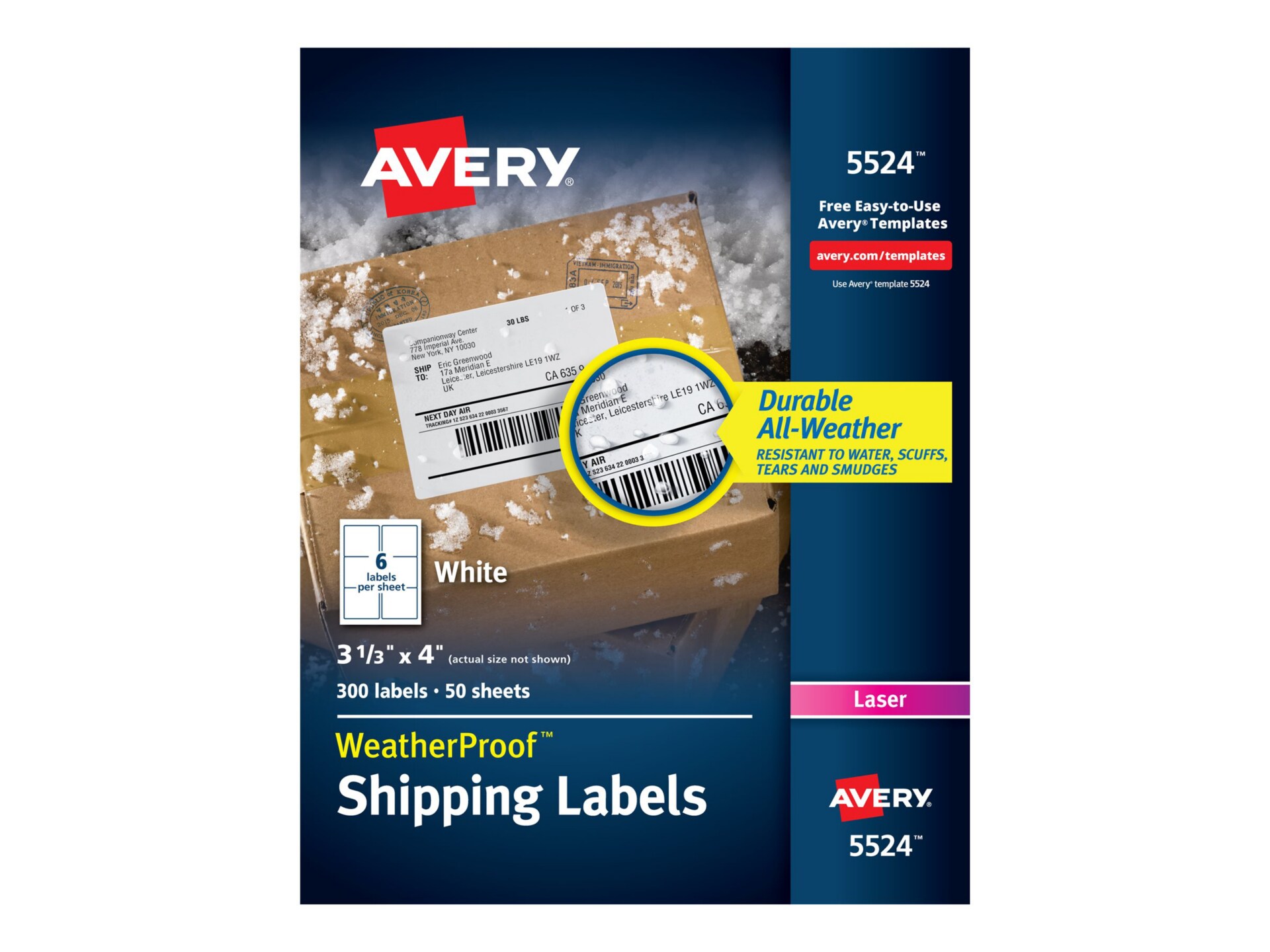 Avery Weather Proof Mailing Labels