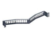 Leviton QuickPort Recessed Angled Patch Panel - patch panel - 1U - 19"