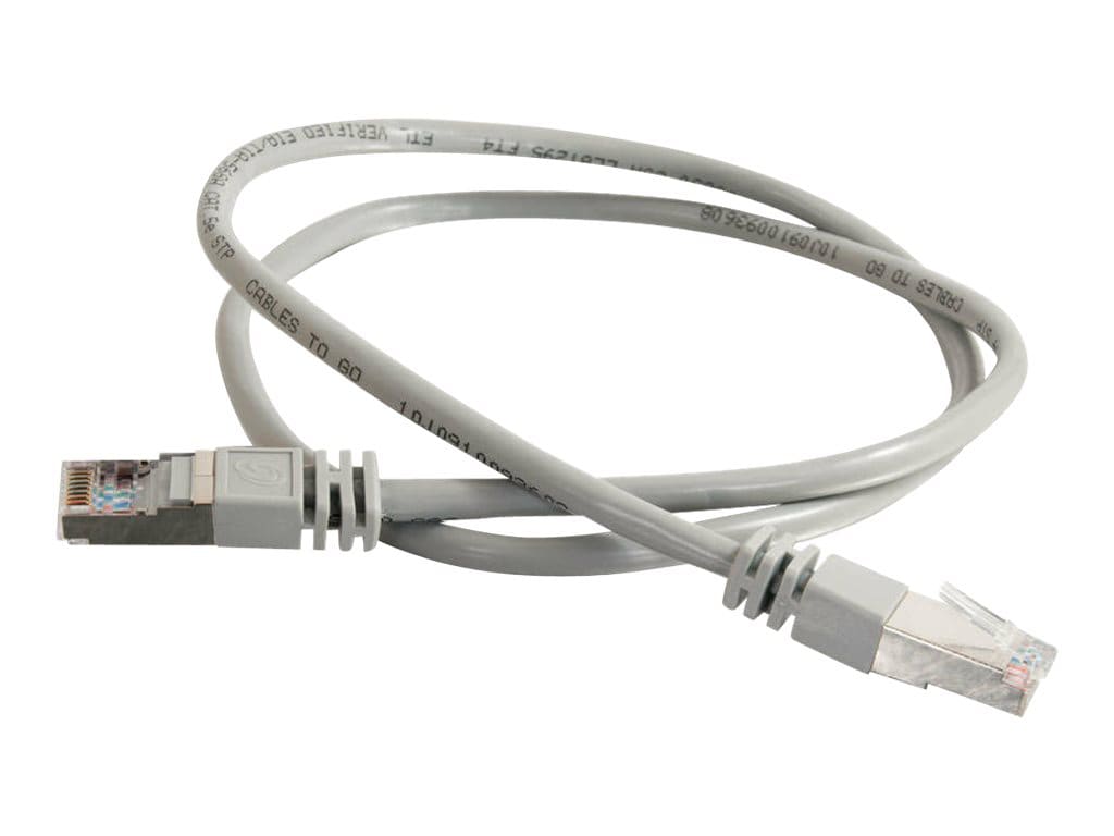 C2G 3ft Cat5e Snagless Shielded (STP) Ethernet Cable - Cat5e Network Patch Cable - PoE - Gray