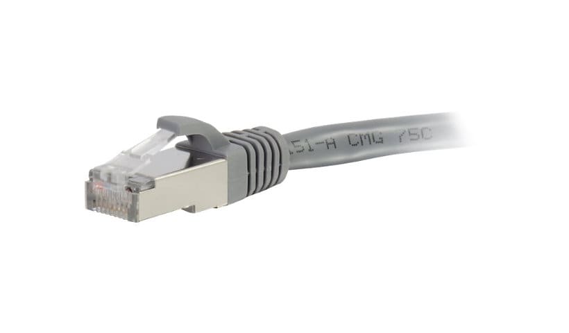 C2G 10ft Cat5e Snagless Shielded (STP) Ethernet Cable - Cat5e Network Patch Cable - PoE - Gray