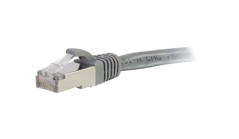 C2G 25ft Cat5e Snagless Shielded (STP) Ethernet Cable - Cat5e Network Patch Cable - PoE - Gray