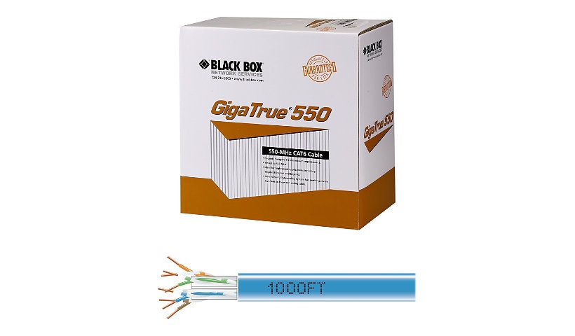 Black Box GigaTrue 550 - bulk cable - 1000 ft - blue