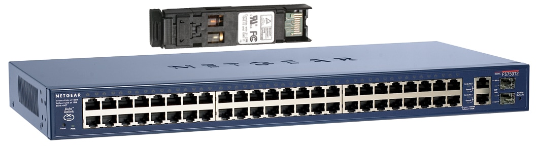 NETGEAR FS750T2 & MM SFP GBIC BUND