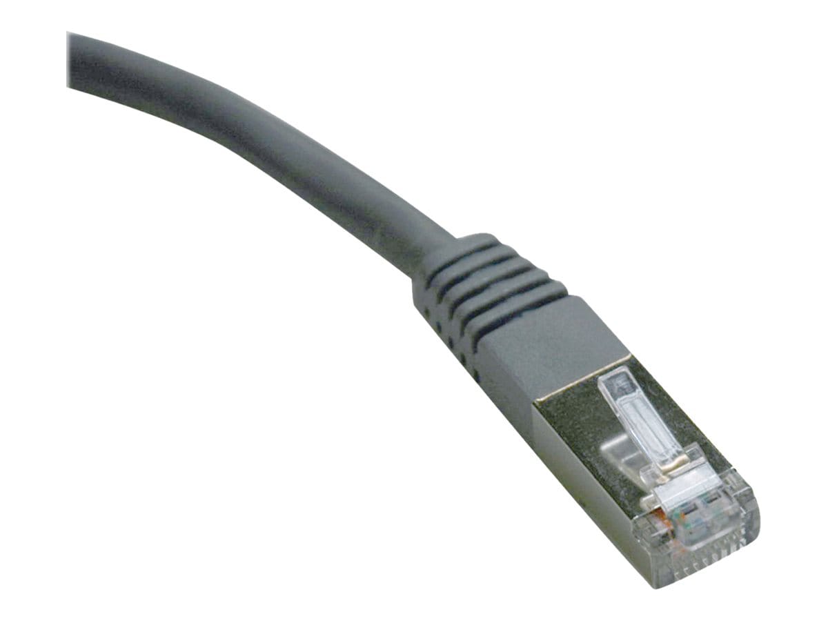 Eaton Tripp Lite Series Cat6 Gigabit Molded Shielded (FTP) Ethernet Cable (RJ45 M/M), PoE, Gray, 25 ft. (7.62 m) - patch