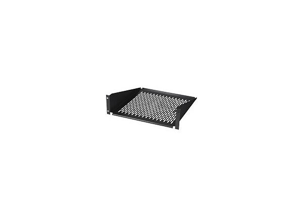 Black Box Rackmount Vented Fixed Shelf, 35-lb. Capacity, BLK