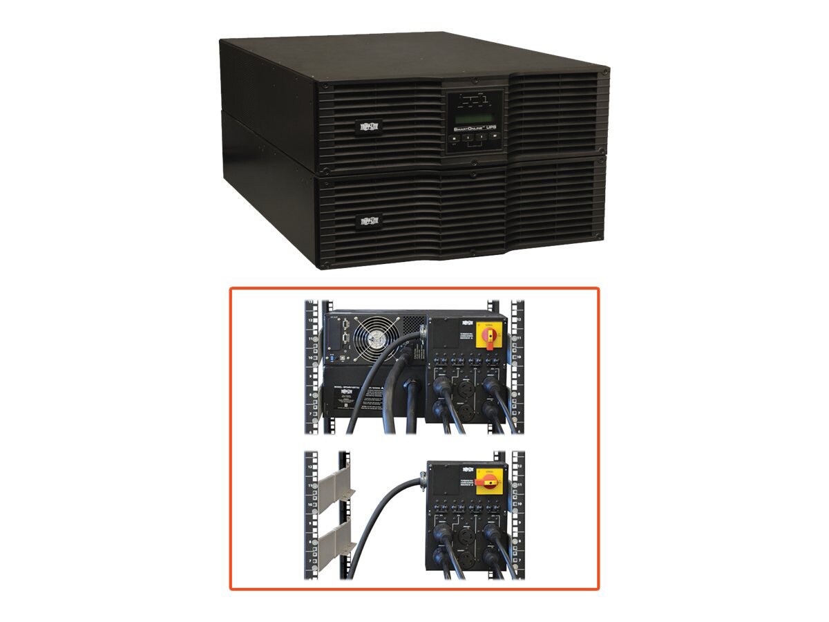 Tripp Lite UPS Smart Online 8000VA 7200W Rackmount 8kVA 200V-240V USB DB9 Manual Bypass Hot Swap 6URM - UPS - 7.2 kW -