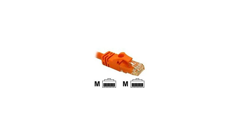 C2G 25ft Cat6 550 MHz Snagless Crossover Cable - Orange