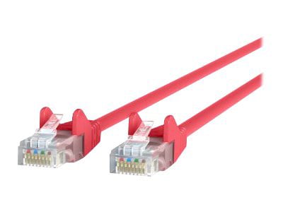 Belkin Cat6 12ft Red Ethernet Patch Cable, UTP, 24 AWG, Snagless, Molded, RJ45, M/M, 12'