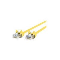 Belkin Cat6 30ft Yellow Ethernet Patch Cable, UTP, 24 AWG, Snagless, Molded, RJ45, M/M, 30'