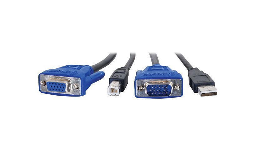 C2G 6ft USB 2.0 + SXGA KVM Cable - video / USB cable - 6 ft