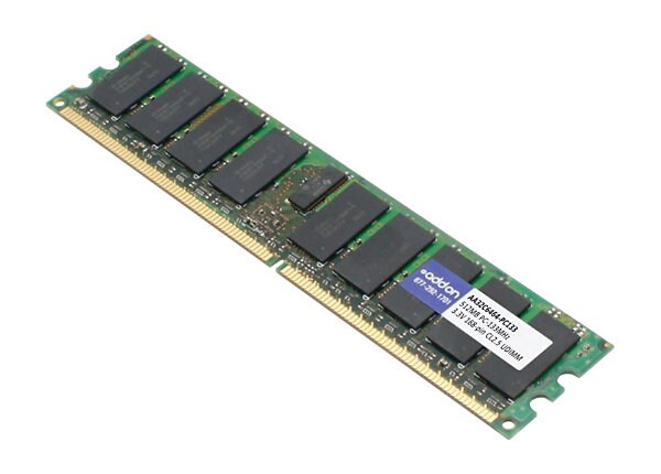 AddOn 512MB Industry Standard PC-133MHz UDIMM - SDRAM - 512 Mo - DIMM 168 broches - mémoire sans tampon