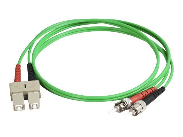 C2G 5m SC-ST 50/125 OM2 Duplex Multimode PVC Fiber Optic Cable - Green - pa
