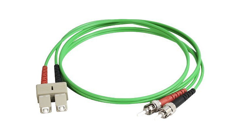 C2G 5m SC-ST 50/125 OM2 Duplex Multimode PVC Fiber Optic Cable - Green - pa