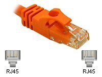 C2G 3ft Cat6 Unshielded Ethernet Network Crossover Patch Cable - Orange