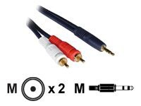 C2G 12ft Velocity One 3.5mm Stereo Male to Two RCA Stereo Male Y-Cable