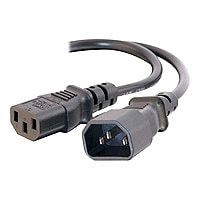 C2G 6ft Power Extension Cord - 18 AWG - IEC320C14 to IEC320C13 - power extension cable - IEC 60320 C13 to IEC 60320 C14