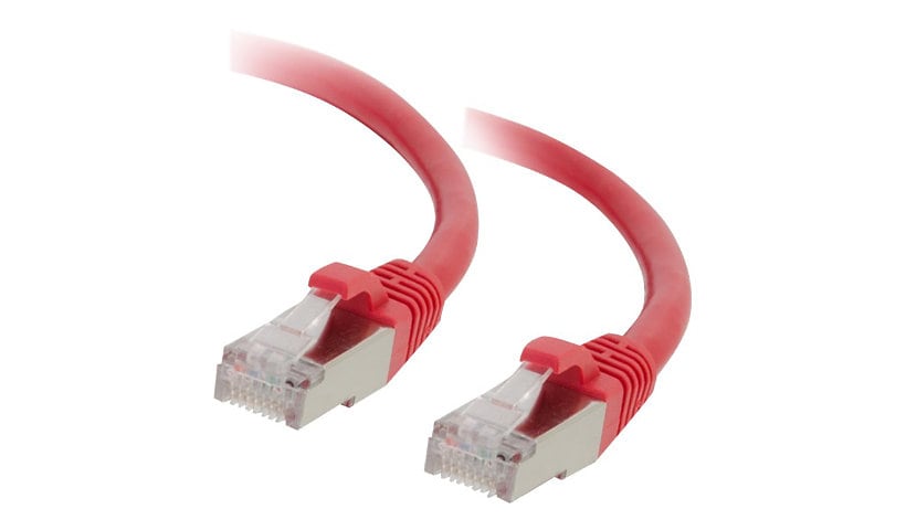 C2G 50ft Cat5e Shielded Ethernet Cable - Cat 5e Network Patch Cable - Red