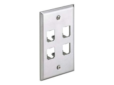 Panduit Mini-Com 4 Sockets Single Gang Faceplate