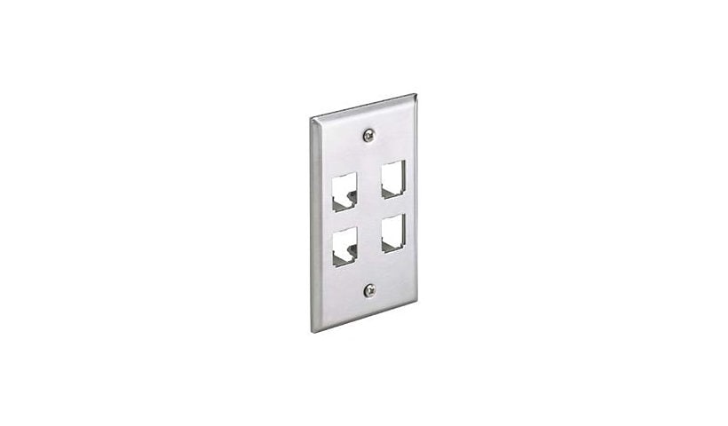 Panduit MINI-COM Stainless Steel Faceplate - faceplate