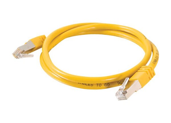 C2G Cat5e Molded Shielded (STP) Network Patch Cable - patch cable - 10 ft - yellow