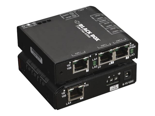 Black Box Convenient Switch Hardened 100-240 VAC - switch - 4 ports