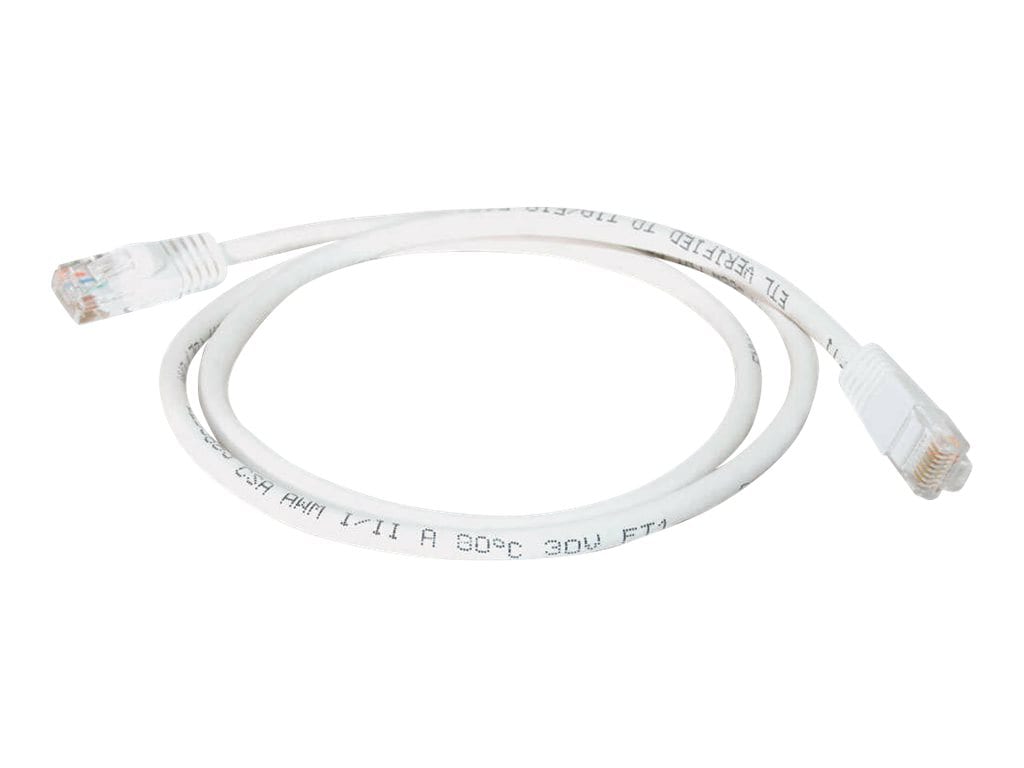C2G 50ft Cat5e Snagless Unshielded (UTP) Ethernet Cable - Cat5e Network Patch Cable - PoE - White
