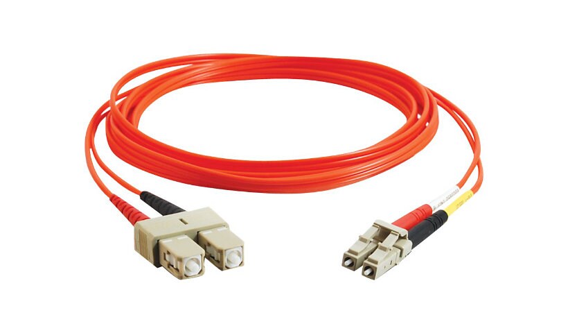 C2G 4m LC-SC 62.5/125 OM1 Duplex Multimode PVC Fiber Optic Cable - Orange -