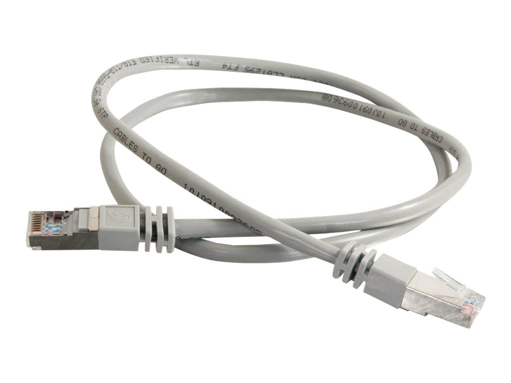 C2G 7ft Cat5e Snagless Shielded (STP) Ethernet Network Patch Cable - Gray - patch cable - 7 ft - gray