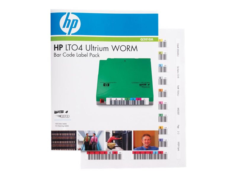 HPE Ultrium 4 WORM Bar Code Label Pack - barcode labels
