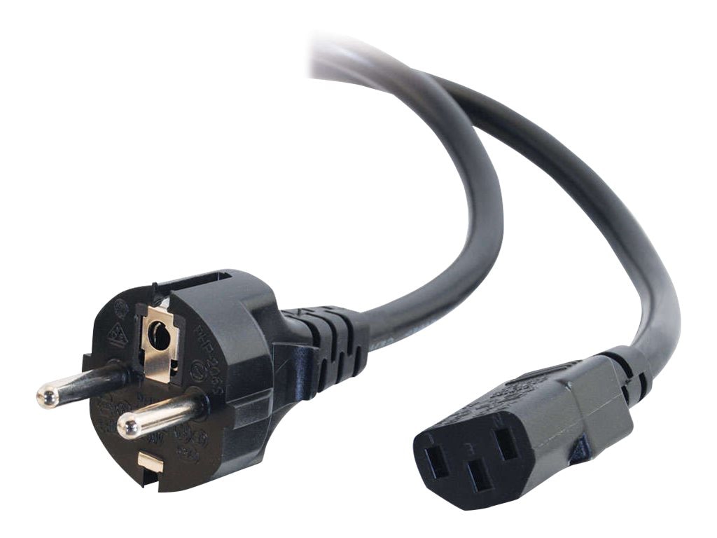 C2G 2.5m European Power Cord - 14 AWG - CEE7/7 to IEC320C13