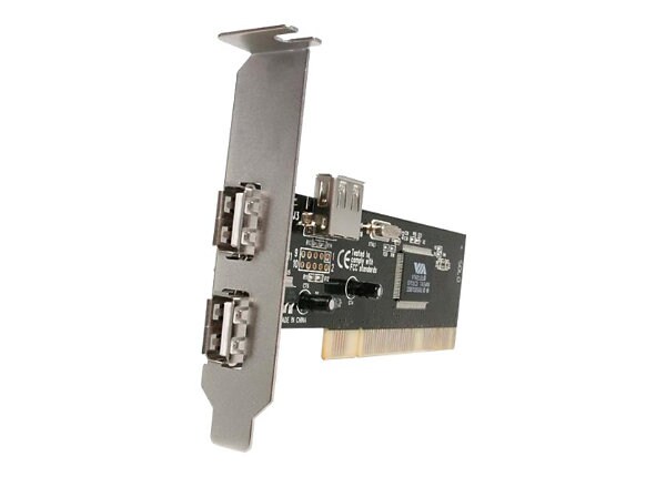 StarTech.com 3 Port PCI Low Profile High Speed USB 2.0 Adapter Card - USB adapter - 3 ports