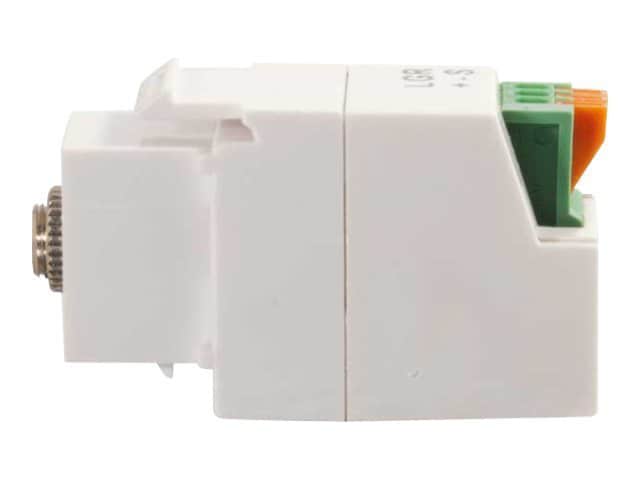 C2G 3.5mm 3-Conductor Keystone Adapter - White