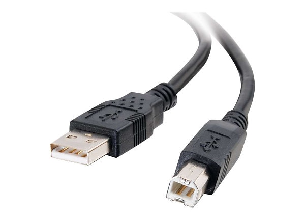 C2G 6.6ft USB B Cable - Black - M/M - 28102 - USB - CDW.com