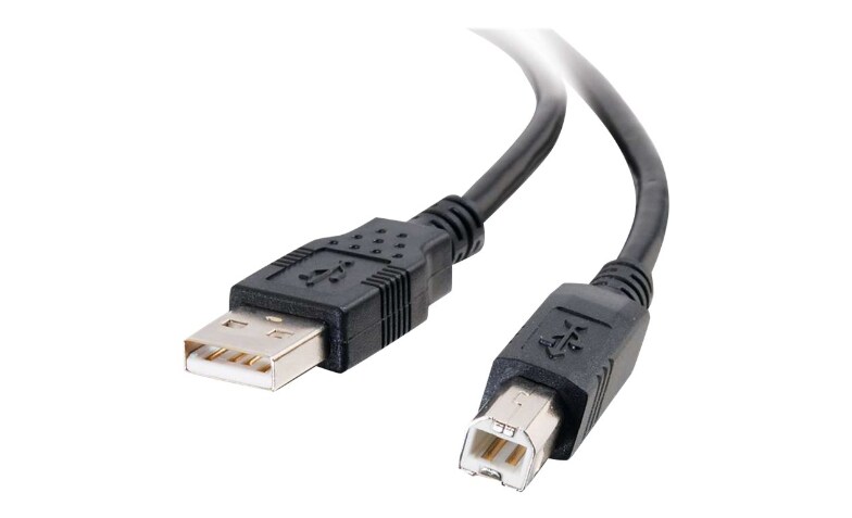 C2G 6.6ft USB A USB B Cable - Black - M/M 28102 - USB Cables - CDW.com