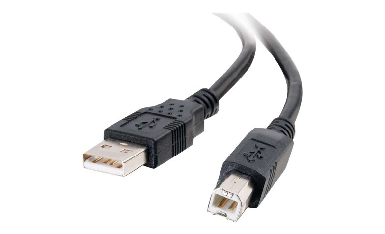 C2G 6.6ft USB A to USB B Cable - USB A to B Cable - USB 2.0 - Black - M/M