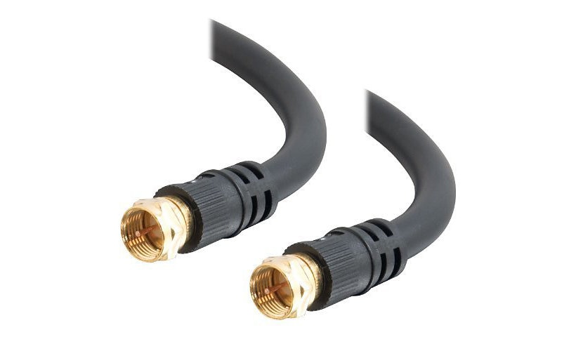 C2G 3ft F-Type RG6 Coaxial Video Cable - Value Series Coax Cable - M/M