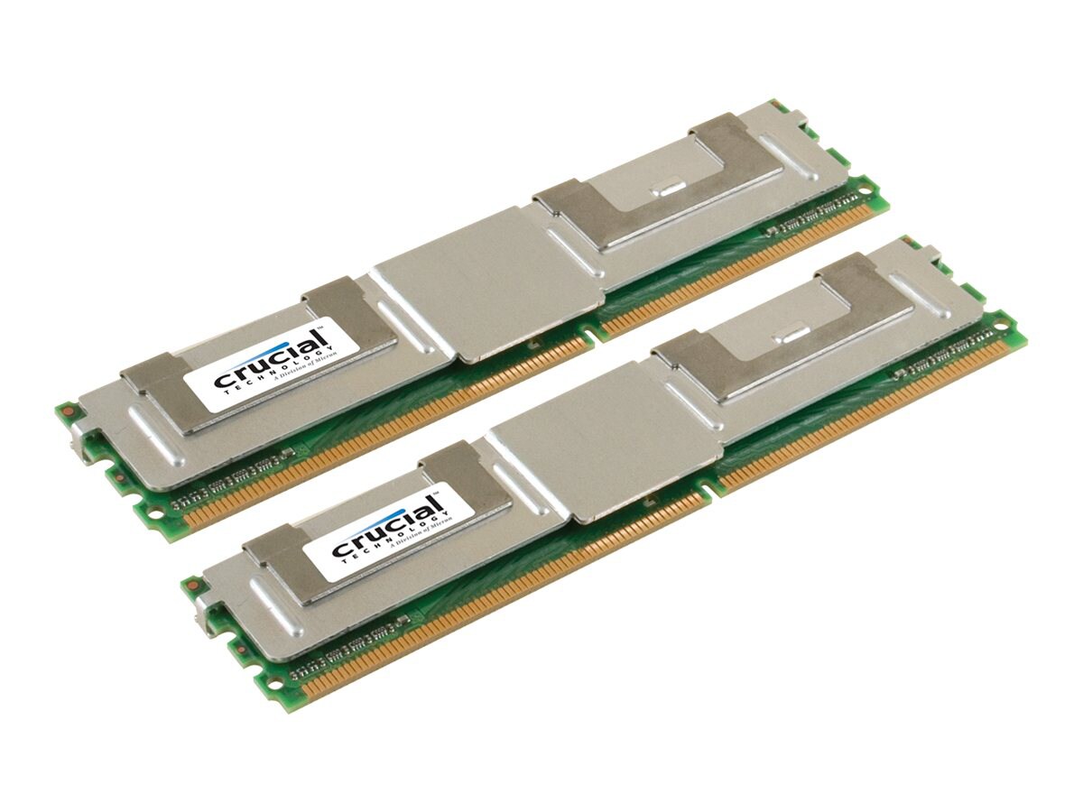 Crucial memory - 8 GB (2 x 4GB)- FB-DIMM - DDR II