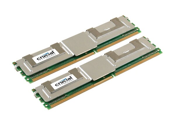 Crucial memory - 8 GB (2 x 4GB)- FB-DIMM - DDR II