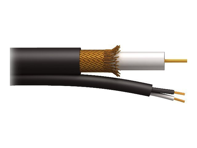 C2G Siamese RG59/U Coaxial Cable with 18/2 Power Cable - power/video cable - 1000 ft