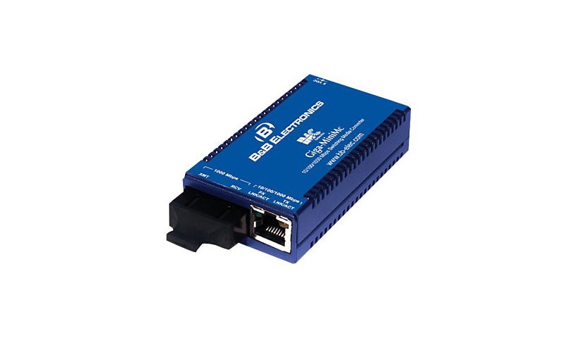 IMC Giga-MiniMc Single-Mode Fiber to 10/100/1000BASE-TX Fiber Converter