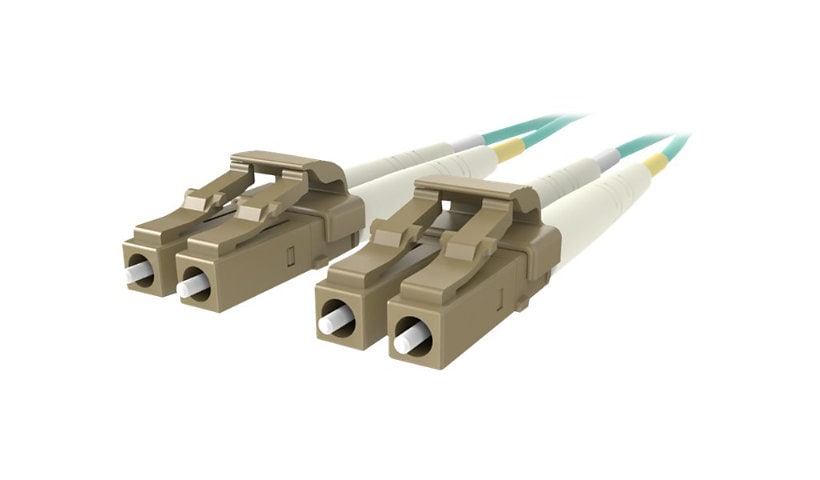 Belkin 15M Fiber Optic Cable; 10GB Aqua Multimode LC/LC Duplex, 50/125 OM3 - patch cable - 15 m - aqua