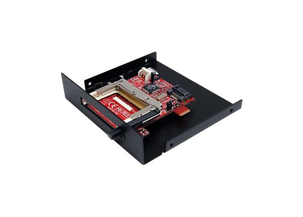 StarTech.com 3.5in SATA to CompactFlash SSD Adapter Card for 3.5 Drive Bay - card reader - Serial ATA