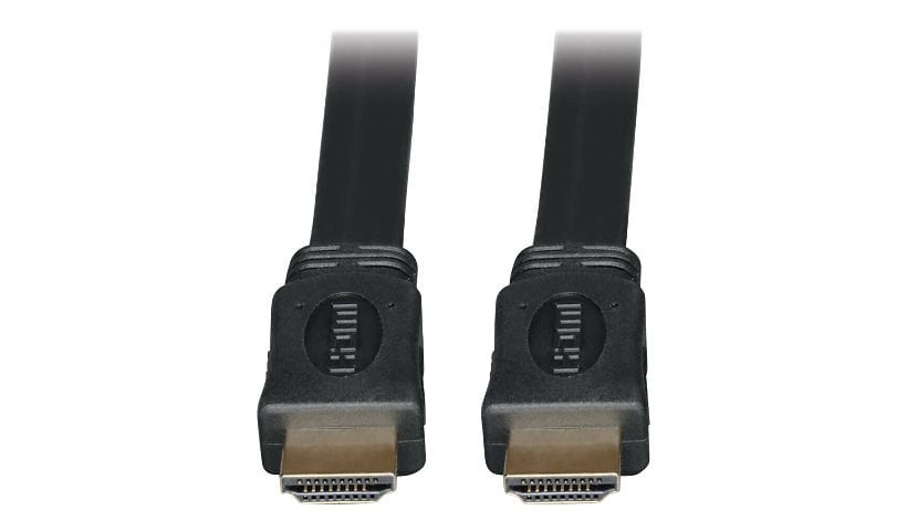 Eaton Tripp Lite Series High-Speed HDMI Flat Cable, Digital Video with Audio, UHD 4K (M/M), Black, 3 ft. (0.91 m) - HDMI