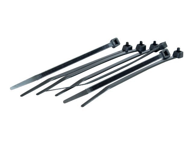 C2G 11.5in Cable Tie Multipack - 100 Pack - Black